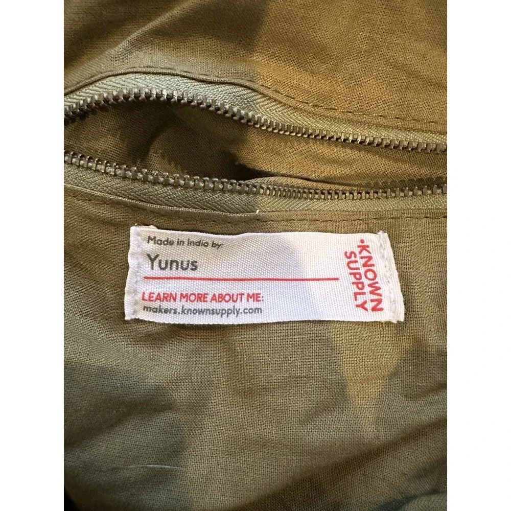 KNOWN SUPPLY Organic Canvas Duffle Bag Olive Green Weekend Travel Tote